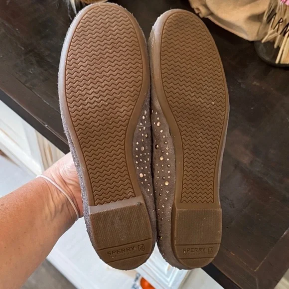 Sperry Silver Studded Loafers - Picture 4 of 8